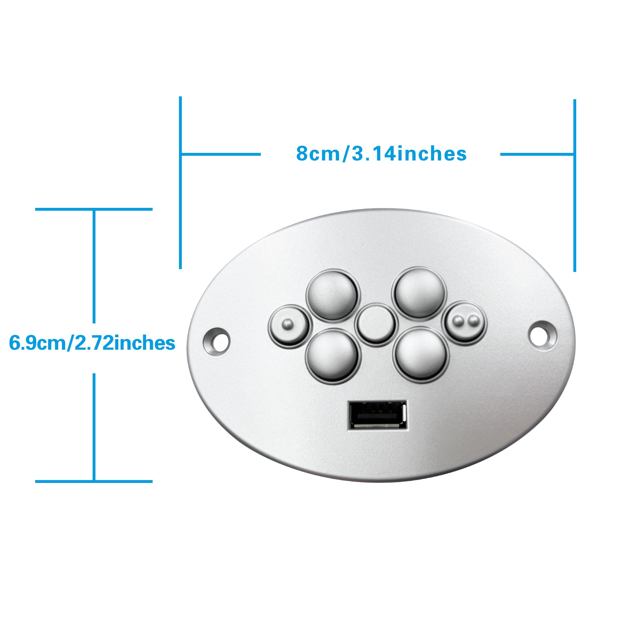 Power Recliner Raffel Systems 7 Button 5 Pin Hand Control Model CTR UR2 07 Replacement with USB and Memory Plus Buttons