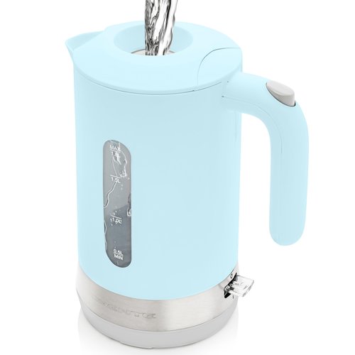 OVENTE 1.8L Electric Kettle, 1500W Fast Boiling Heater for Coffee or Tea, BPA Free, Easy to Fill Lid, Water Level Window, Auto Shut-Off, Boil-Dry Protection and Removable Filter, Blue KP413LBL