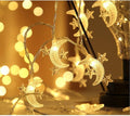 Fielegen 40 LED Moon String Lights - Battery Operated 20ft Fairy Lights for Patio & Garden Decor