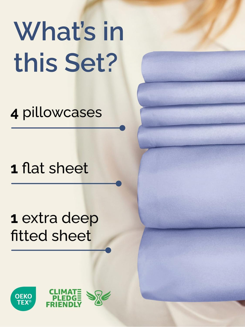Skiennix Extra Deep Full Sheet Set - 6 Piece Breathable Cooling Bedding - Soft Wrinkle-Free Lavender