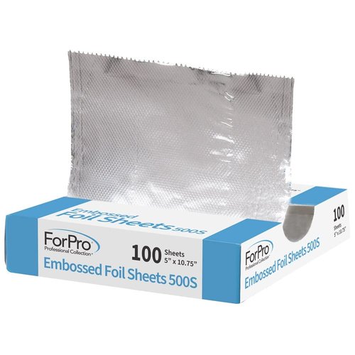 ForPro Professional Collection Foil Sheets - Embossed Aluminum, Food Safe, 5" W x 10.75" L, 100-Count