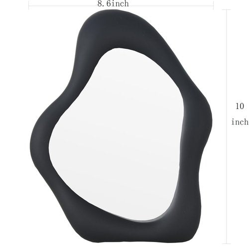 YCHMIR Small Wall Mirror Table Mount Cosmetic Mirror 10 “L x 8.8 ”W (Black)