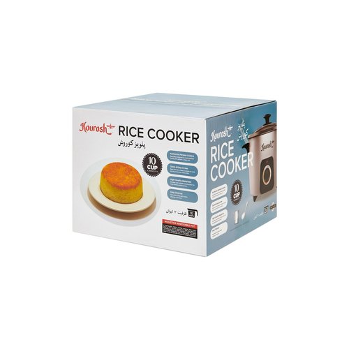 YEDI KOUROSH Automatic Persian Rice Cooker - Tahdig Rice Maker Perfect Rice Crust (10 CUP)