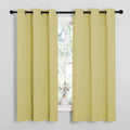 NICETOWN Room Darkening Curtains - Thermal Insulated Grommet Drapes for Kitchen | Set of 2, 42" x 48", Paler Yellow