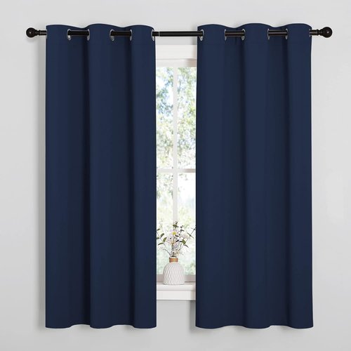 NICETOWN Blackout Curtains - Light Blocking Thermal Insulated Drapes for Kid's Room | Navy, 42 x 63 Inch (1 Pair)