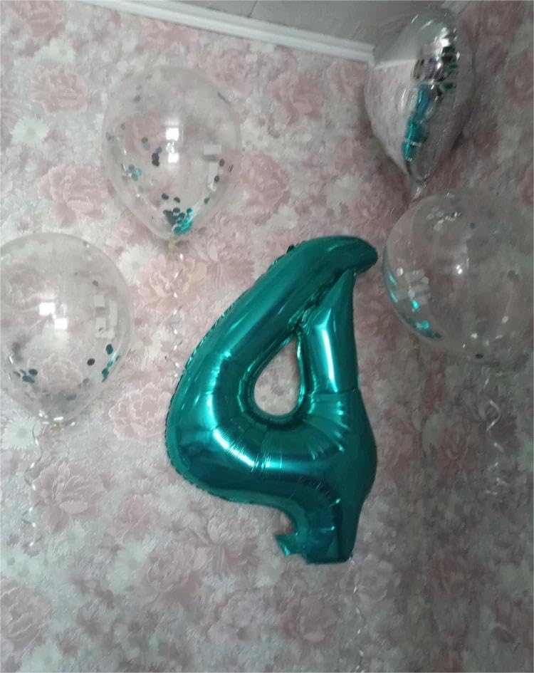 Teal Blue Number 3 Balloon - 40 Inch Birthday Decoration for Kids & Women Parties