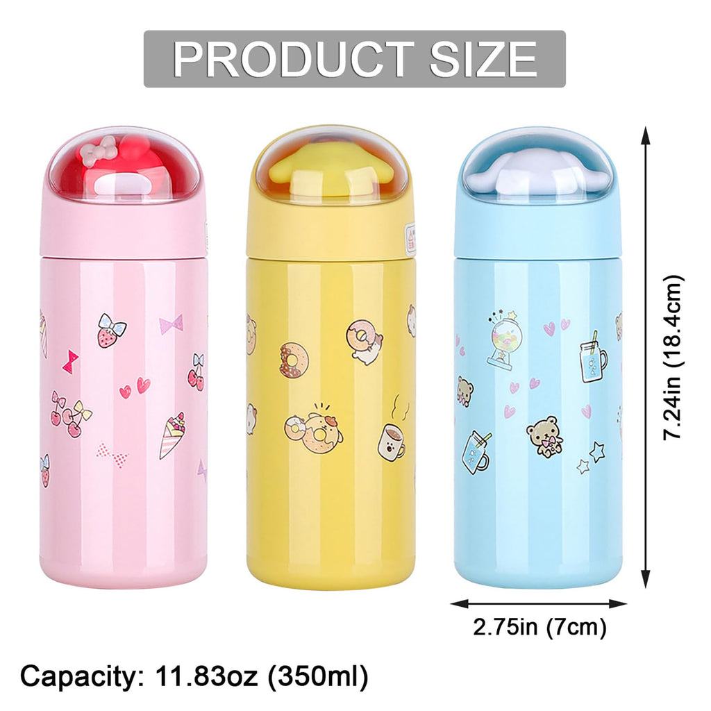 Anime Water Bottle Cute Water Bottle Stainless Steel Vacuum Insulated Coffee Mug Coffee Travel Mug, Keeps Beverages Hot or Cold