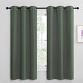 NICETOWN Blackout Curtain Panels - Thermal Insulated Grommet Drapes for Dining Room | Dark Mallard, 42x68-Inch (1 Pair)