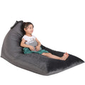 Stuffed Animals Storage Bean Bag Chair for Kids and Adults, Stuffed Animals Bean Bag Storage, Luxury Velvet Stuffie Seat - COVER ONLY(Dark Grey 200 L/52 Gal)