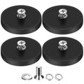 DIYMAG 4Pcs Neodymium Mounting Magnets - 30LBS Adhesive Power with Anti-Scratch Rubber Coating | 1.69 Inch