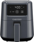 CHEFMAN 2 Qt Mini Air Fryer - Digital Compact Design with Nonstick Basket & Timer | Quick Meals in Grey