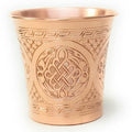 DEDE Copper - CC Series (15 oz) - Handcrafted Super Heavy Weight Drinking Cups or Serving Cold Beverages and Cocktail Mugs, Handmade Unlined Uncoated Pure Solid Copper Tumblers (Engraved)