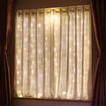 HXWEIYE Short Curtain Lights - 96 LED Warm White Fairy Lights with Timer & Clips | 3.3x5 Ft for Bedroom & Events