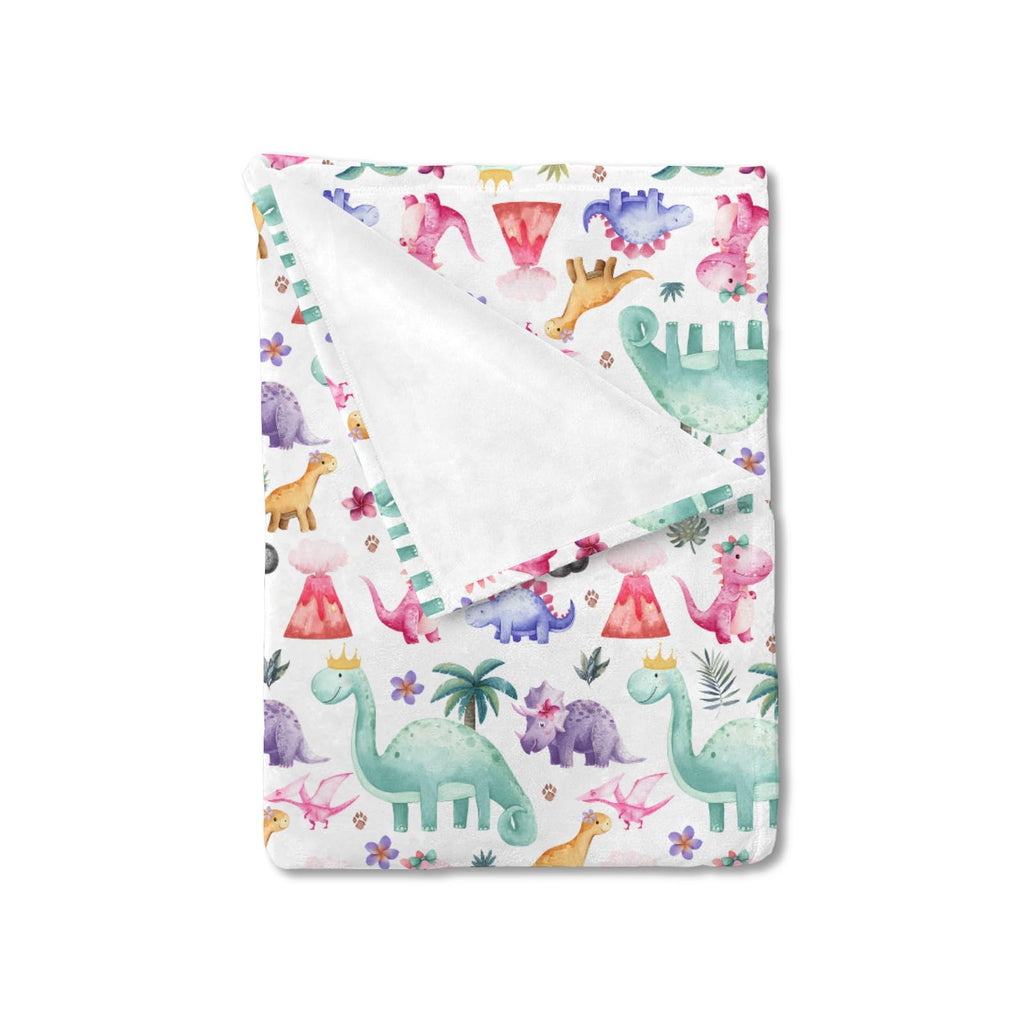 HawSkgFub Dinosaur Baby Blanket for Girls Gift Pink Purple, Tropical Dino Lover Flannel Fleece Nursery Bed Swaddle Receiving Blankets, Soft Lightweight Newborn Toddler Infant Crib kids Bedding 30 x 40