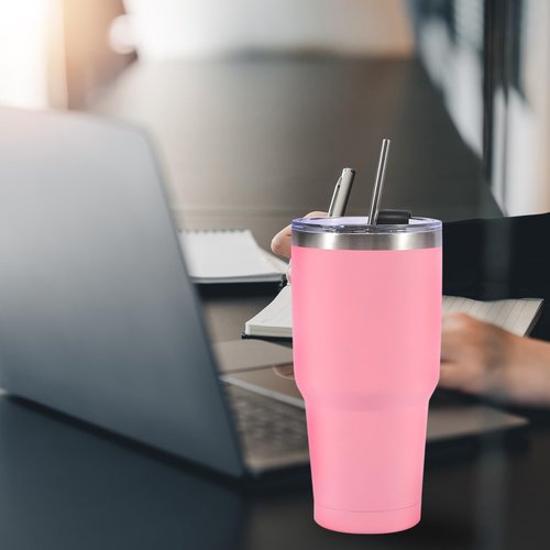 Dongni 30 oz Tumbler with Lid and Straw, Stainless Steel Tumblers Bulk, Insulated Vacuum Double Wall Travel Coffee Mug, Durable Powder Coated Tumbler Cups（Mix 12 pack）