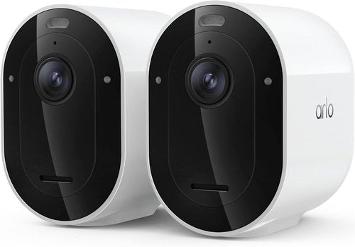 Arlo Pro 2K HDR Security Camera - Wireless Outdoor, Rechargeable Battery, 1-Month Secure Trial | 2-Pack, White
