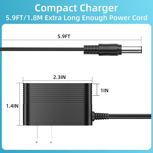 TEVSINPO 10V630MA Charger Replacement for Bissell Pet Stain Eraser Cordless Handheld Portable Cleaner Vacuum 2054, 2002, 20037, 20028, 2002Q, 2003, 2003A, 2164A, SSA-100060US,SSA100060US