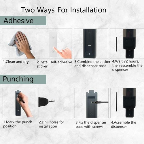 Manual Bathroom Wall Mounted Soap Dispenser, 10oz/300ml Single Black Bathroom Shampoo and Conditioner Dispenser, Clear Plastic Refillable Liquid Lotion Pump Dispenser and Organizer