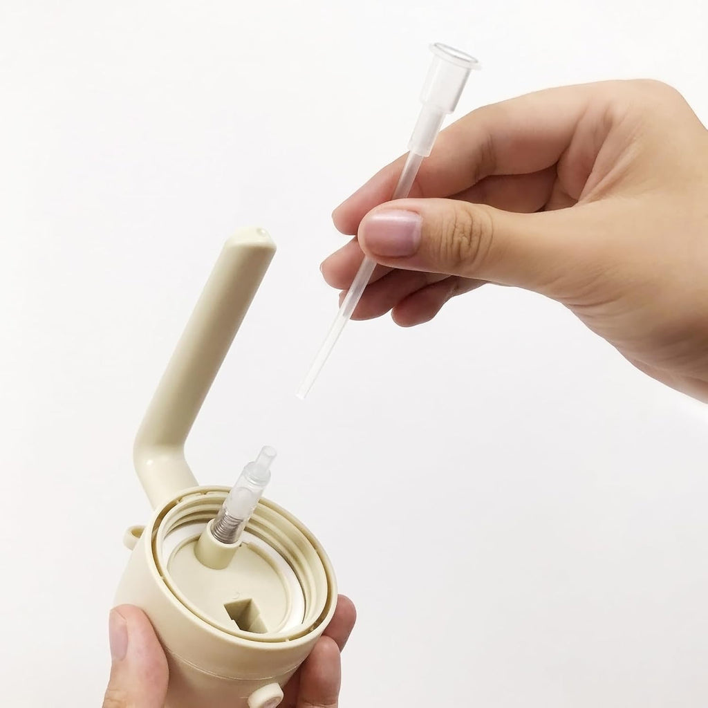 YARRAMATE Glass Oil Sprayer - 16oz/470ml Capacity with White Finish & 2 Straw Replacements