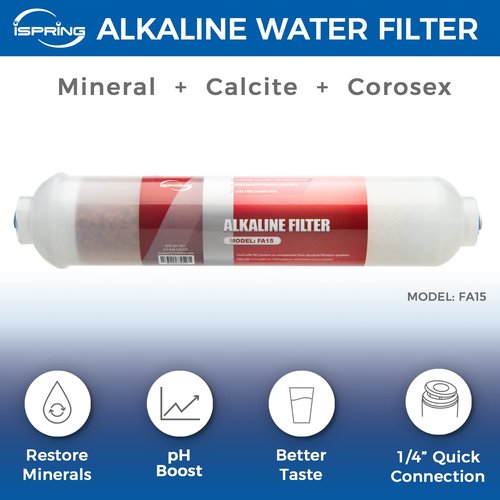 iSpring F7KU100 Replacement Under-Sink Water Filter Cartridges Set for 7-Stage 100 GPD Membrane Reverse Osmosis RO Water Filtration Systems with Alkaline Mineral Filter and UV Bulb