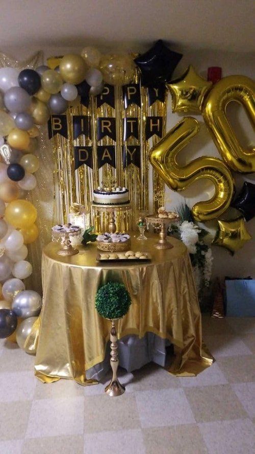 Gold Number 50 Balloon - 40 Inch 50th Birthday Decoration | Elegant Golden Party Supplies