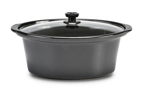 Yellowstone 7-Quart Slow Cooker by Select Brands - Food Warmer with Manual Heat Control & Removable Stoneware - Slow Cooker for Rice, Dips, Parties & More