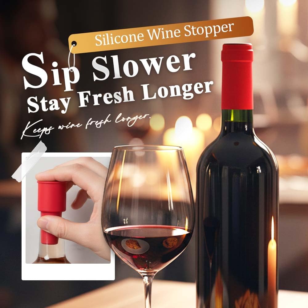 Silicone Wine Stopper for Wine Bottles, 2025 New Wine Stoppers for Wine Bottles, Seal Bottle Cover for Beer Champagne, Glass Bottle Sealer Covers Wine Stoppers for Home Use (8, No Handle)