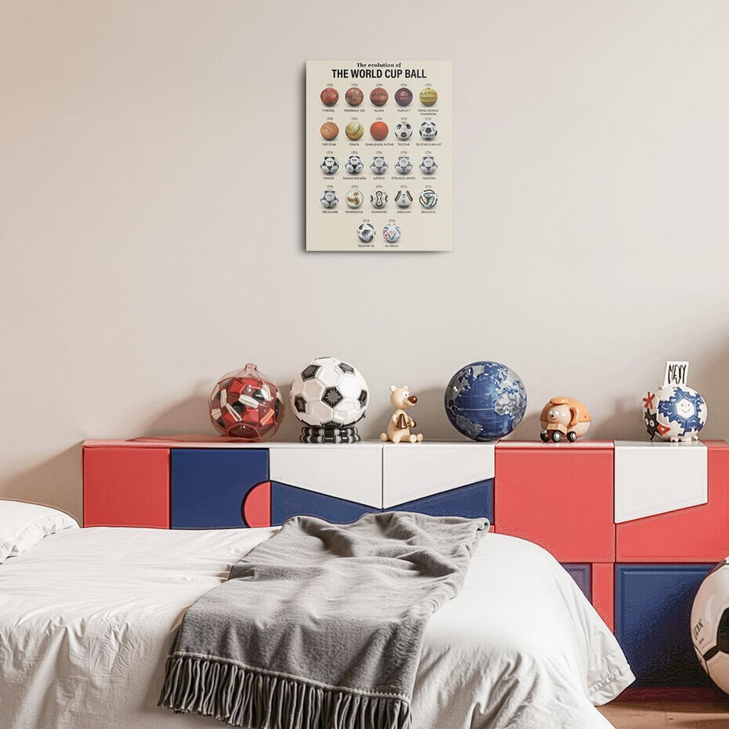 Soccer Gifts Canvas Wall Art - Framed Football Room Decor | Sports Paintings for Boys' Gallery - 11.4x15 Inch