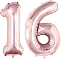 GOER 16th Birthday Balloons - Jumbo 42 Inch Rose Gold Foil Helium Decorations for Sweet 16 Party