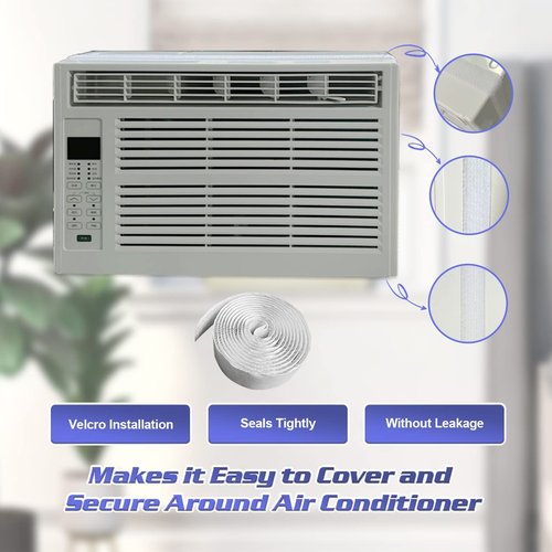 i frmmy Waterproof Insulated Indoor Air Conditioner Cover for Inside Window AC Unit, 21''Wx 15''Hx 3.5''D- Black
