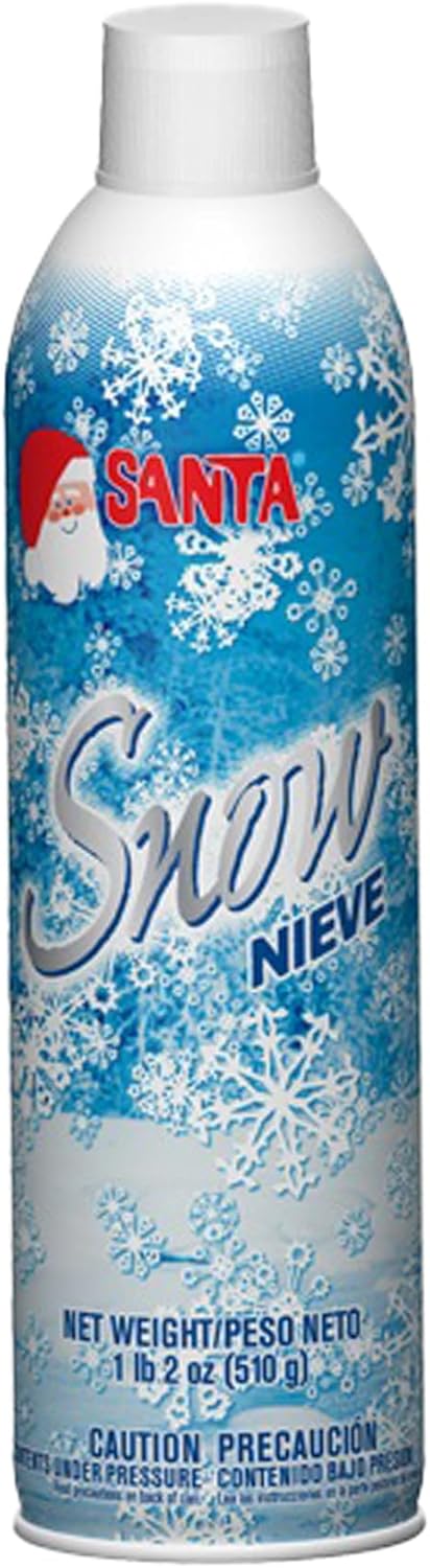Santa Artificial Snow Spray - Winter White Christmas Decor | 18 oz for Festive Atmosphere