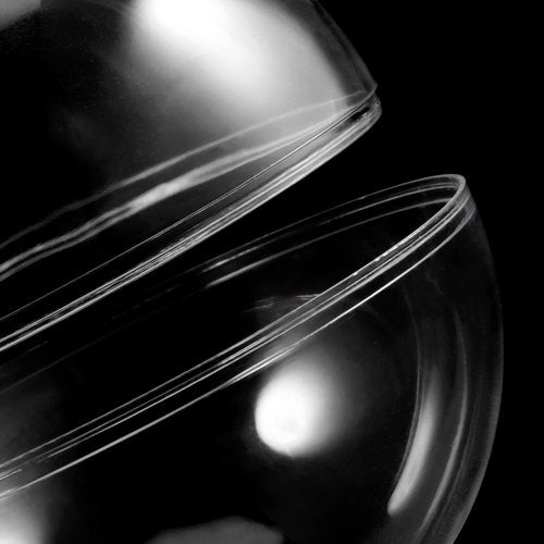 MANCHAP 40 PCS 3.15 Inch Clear Ornament Balls, 80mm Plastic Fillable Sphere, Transparent Acrylic Ball for DIY, Crafts, Wedding Decor