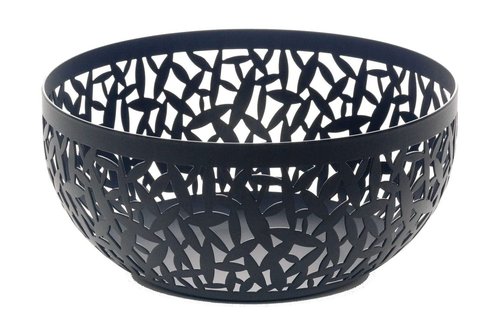 Alessi MSA04/21 B "CACTUS!" Fruit Holder in Steel Coloured With Epoxy Resin, Black