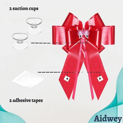Big Car Bow - 30-Inch Giant Red Gift Bow for Cars, Birthdays, Christmas & Parties | Perfect for New House Decorations