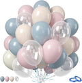 Regine Switzerland 50PCS Gender Reveal Balloon Set - Dusty Pink & Mist Blue 12-Inch Balloons for Baby Shower
