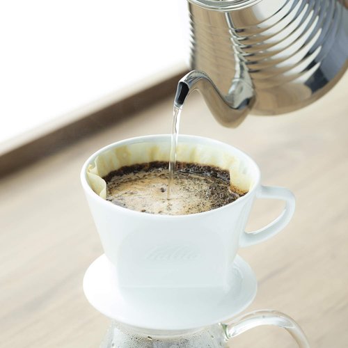 Carita Kalita Coffee Pot, 33.8 fl oz (1,000 ml), IH Compatible, Stainless Steel, Made in Japan, SSW Kettle 1000#52274 Drip Pot, Kettle, Coffee Maker, Yakan, Server, Barley Tea, White Water, Retro,