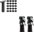 WOTOR Champagne&Wine Bottle Stoppers Stainless Steel with Food Grade Silicone, Leak Proof Keep Fresh Reusable Saver, Cork Suitable for Wine, Champagne, Cava, Prosecco and Sparkling (2 Pack Silver）