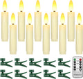 Skiennix 4-Inch Clip-On Candles - Battery Operated Flameless LED Lights with Remote Timer | 10 Pcs for Christmas & Halloween Decor