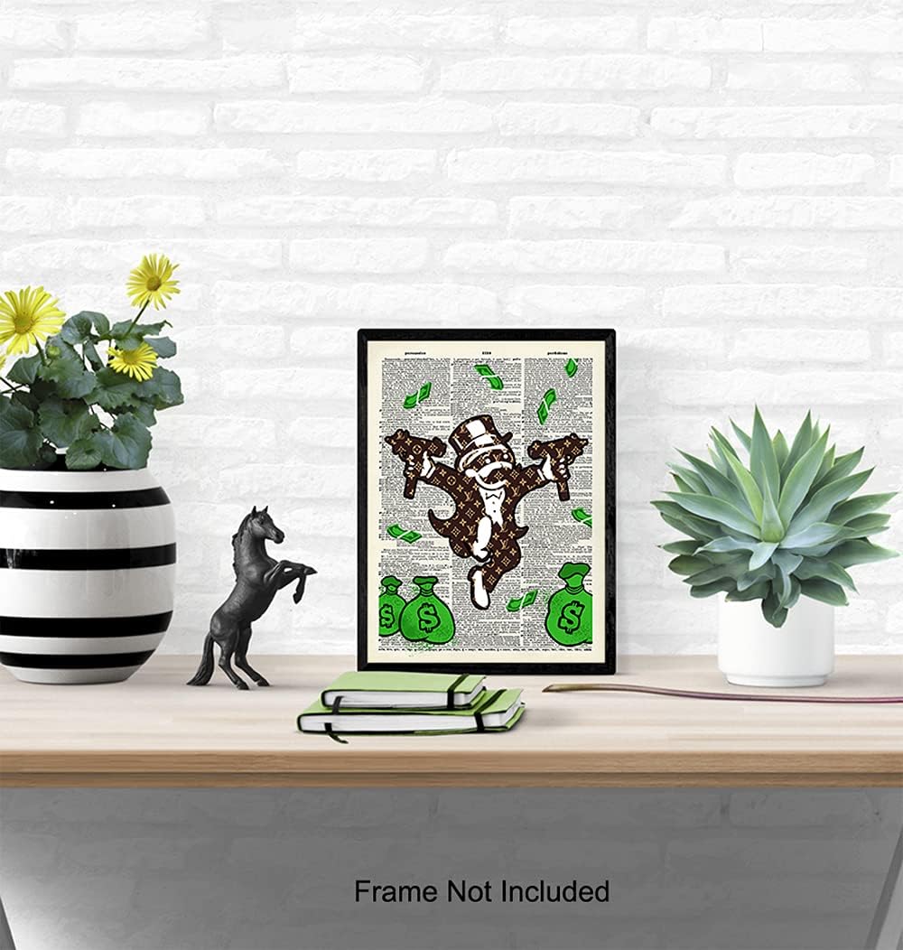 Urban Street Art Graffiti Wall Art Print by Fashion | Cool Upcycled Dictionary Poster for Home Decor - 8x10 Unframed