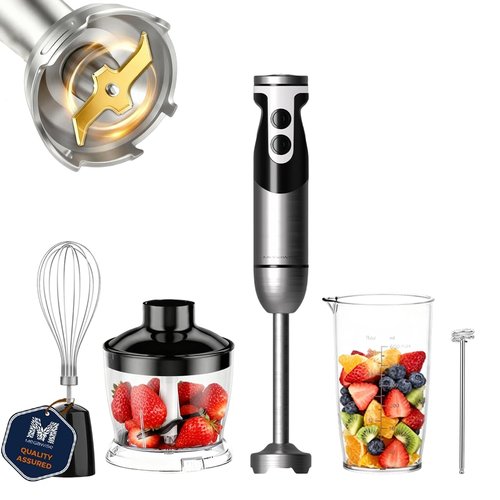 MegaWise Pro Hand Blender - Versatile 5-in-1 Kitchen Tool | Sleek Black Design, 2025 Edition