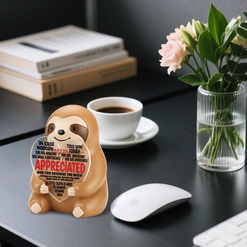 FOKCBOCM Sloth Figurine | Inspirational Gift for Friends & Teachers | Collectible Reminder - DSZX13
