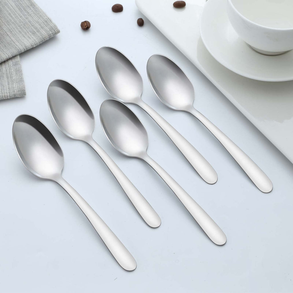 Gymdin 36 Pieces Teaspoons Set, 6.2 Inches Stainless Steel Teaspoons Silverware, Small Spoons, Mirror Polished & Dishwasher Safe, Tea Spoons Suitable for Home, Kitchen and Restaurant