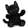 BRICHOEE Weighted Stuffed Animals, 5lbs Black Cat Plush Calming Weighted Black Cat Stuffed Animals, Cute Plush Toy Sensory Plushie Pillow Birthday Gifts for Adults Baby Kids Boys Girls