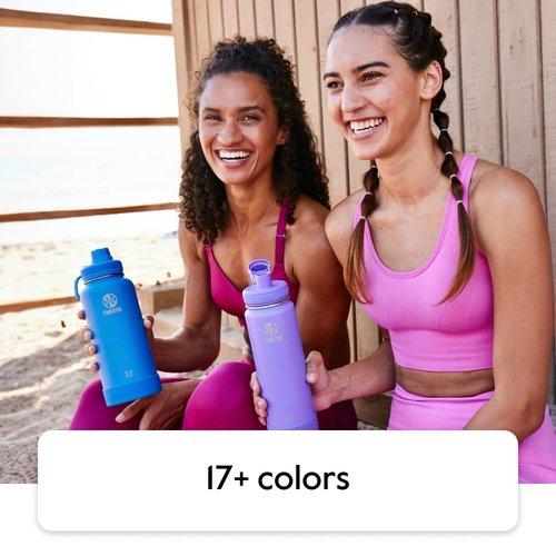 Takeya Actives Stainless Steel Water Bottle, Insulated Spout Lid, Keeps Drinks Cold 24 Hrs, Leakproof, Durable, Dishwasher Safe, Ideal for Gym, Travel, Fits Most Cup Holders, 24 oz/Arctic