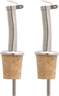 Fantes Bottle Stopper Pourers, 18/8 Stainless Steel, Set of 2, The Italian Market Original since 1906