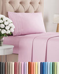 Skiennix Twin XL Sheet Set - Comfy Breathable Cooling Bed Sheets - Luxury Hotel Quality - Light Pink, Deep Pockets, Soft & Wrinkle-Free