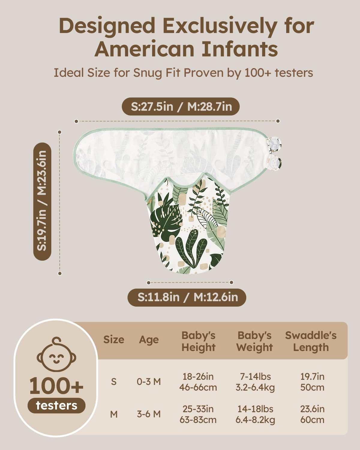 Yoofoss Baby Swaddles - 100% Organic Cotton Adjustable Sleep Sack for Newborns 0-3 Months | Soft & Breathable