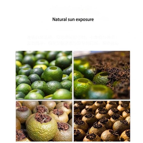 Puerh Tangerine Peel Pu-erh Tea 17.64oz(500g) Xiao Qing Gan Puerh Tea Xinhui ChenPi Pu'er Citrus Green Orange Peel 陈年-小青柑普洱茶