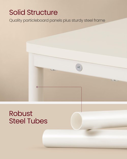 VASAGLE Side Tables with Charging Station, Set of 2 Narrow End Tables, 3-Tier Nightstands, Sofa Tables for Small Spaces, for Living Room, Bedroom, Study, Cream White ULCT664W01