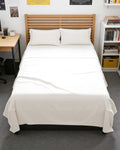 Skiennix Full XL Bed Sheet Set - Soft, Breathable & Cooling 4-Piece Luxury Bedding - Deep Pockets, Antique White